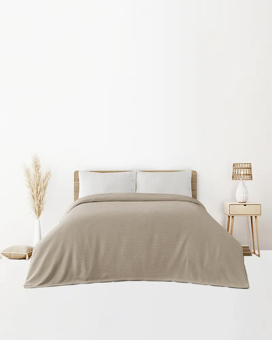 Beige Honeycomb Blanket