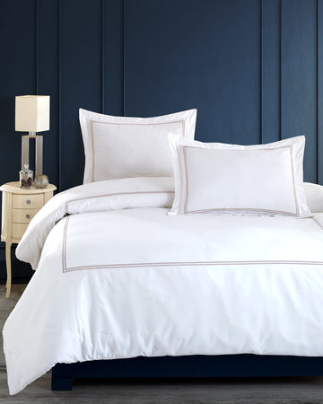 Luxury Silver Stripe Bedding Set