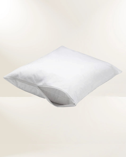 Protector de almohada blanco