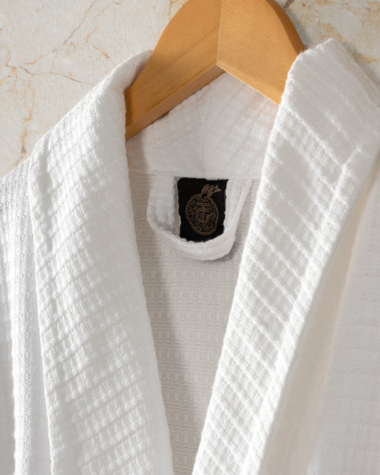 Waffle White  Bathrobe