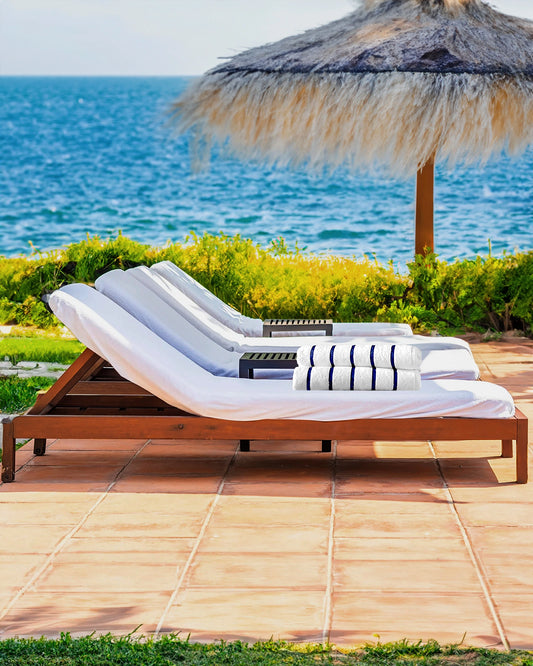 Chaise Lounge Chair Cover Pool and Beach Towel Set Globaltex Fine Linens