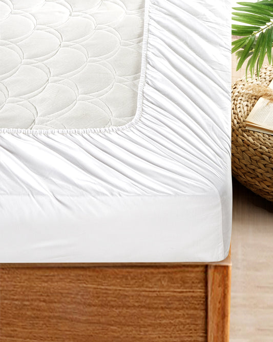 Lux White Fitted Sheet